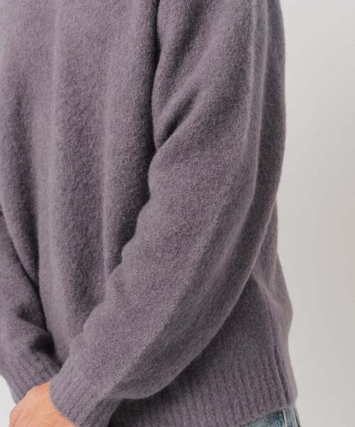EDIFICE（エディフィス）の「スリアルパカミックス クルーネックニット（ニット/セーター・メンズ・ベージュ系その他/チャコールグレー/ブラック/ピンク/ライトグレー/ブルー系その他/パープル/グリーン・LARGE/MEDIUM/SMALL）」の16枚目の写真