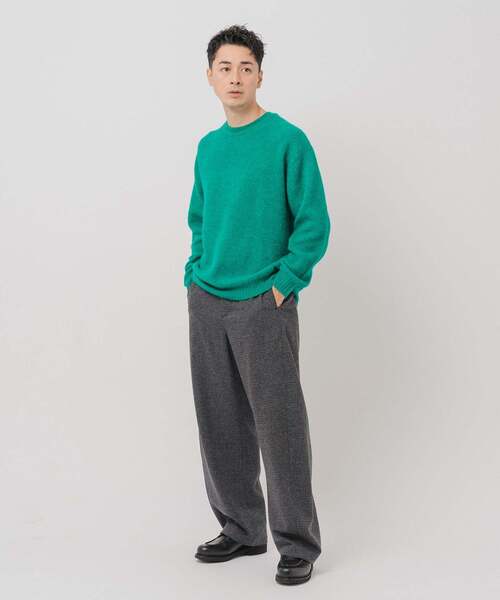 EDIFICE（エディフィス）の「スリアルパカミックス クルーネックニット（ニット/セーター・メンズ・ベージュ系その他/チャコールグレー/ブラック/ピンク/ライトグレー/ブルー系その他/パープル/グリーン・LARGE/MEDIUM/SMALL）」の19枚目の写真