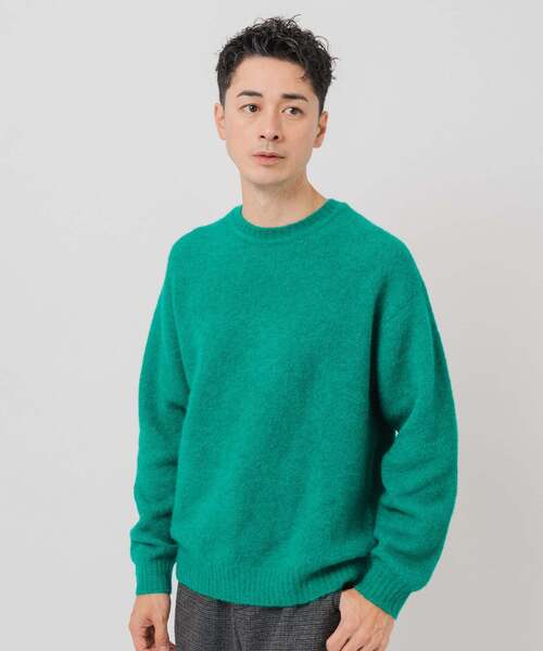 EDIFICE（エディフィス）の「スリアルパカミックス クルーネックニット（ニット/セーター・メンズ・ベージュ系その他/チャコールグレー/ブラック/ピンク/ライトグレー/ブルー系その他/パープル/グリーン・LARGE/MEDIUM/SMALL）」の20枚目の写真