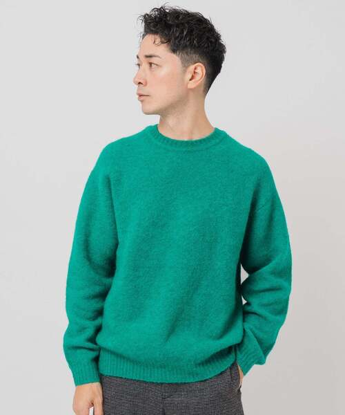 EDIFICE（エディフィス）の「スリアルパカミックス クルーネックニット（ニット/セーター・メンズ・ベージュ系その他/チャコールグレー/ブラック/ピンク/ライトグレー/ブルー系その他/パープル/グリーン・LARGE/MEDIUM/SMALL）」の21枚目の写真