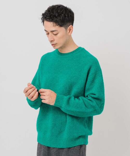 EDIFICE（エディフィス）の「スリアルパカミックス クルーネックニット（ニット/セーター・メンズ・ベージュ系その他/チャコールグレー/ブラック/ピンク/ライトグレー/ブルー系その他/パープル/グリーン・LARGE/MEDIUM/SMALL）」の22枚目の写真