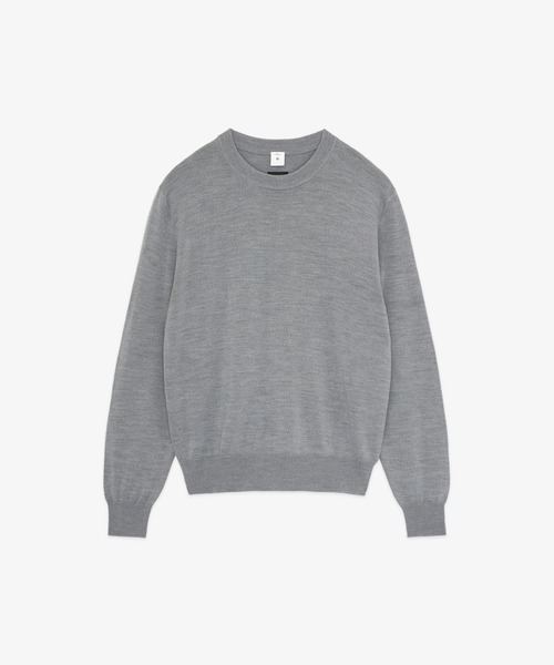 FRONT 11201(フロントワンワントゥーオーワン)の「REDE W-G Merino Crew Sweater(ニット/セーター・メンズ・ネイビー/ホワイト/ブラック/グレー・S/M/L/XL)」の3枚目の写真