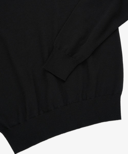 FRONT 11201(フロントワンワントゥーオーワン)の「REDE W-G Merino Crew Sweater(ニット/セーター・メンズ・ネイビー/ホワイト/ブラック/グレー・S/M/L/XL)」の6枚目の写真