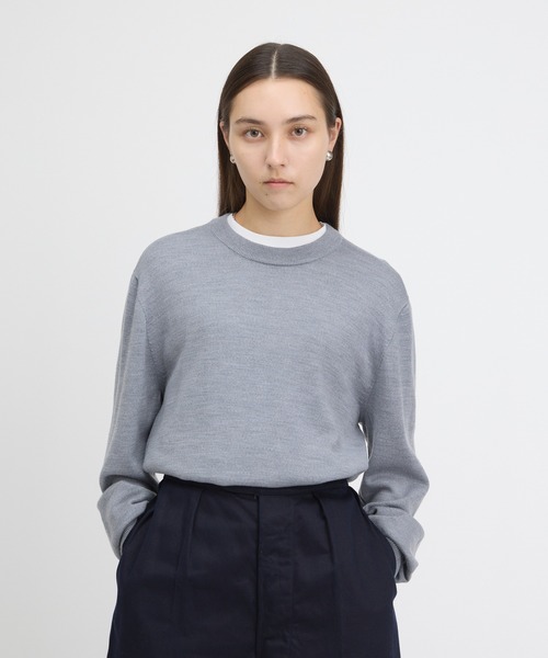 FRONT 11201(フロントワンワントゥーオーワン)の「REDE W-G Merino Crew Sweater(ニット/セーター・メンズ・ネイビー/ホワイト/ブラック/グレー・S/M/L/XL)」の13枚目の写真