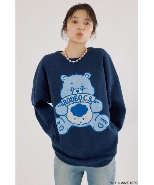 RODEO CROWNS WIDE BOWL（ロデオクラウンズワイドボウル）の「(Care Bears) カラーニットトップス（ニット/セーター・レディース・オフホワイト/ダークグリーン/イエロー/パープル/ネイビー・FREE）」の3枚目の写真