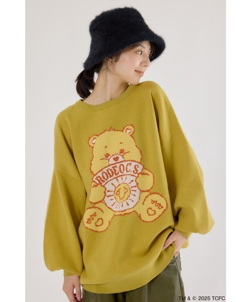 RODEO CROWNS WIDE BOWL（ロデオクラウンズワイドボウル）の「(Care Bears) カラーニットトップス（ニット/セーター・レディース・オフホワイト/ダークグリーン/イエロー/パープル/ネイビー・FREE）」の5枚目の写真