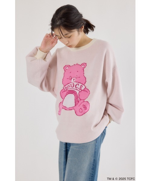 RODEO CROWNS WIDE BOWL（ロデオクラウンズワイドボウル）の「(Care Bears) カラーニットトップス（ニット/セーター・レディース・オフホワイト/ダークグリーン/イエロー/パープル/ネイビー・FREE）」の6枚目の写真