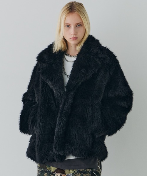 aiver ファーコート AIVER ショートフェイクファーコート（その他アウター）｜AIVER
