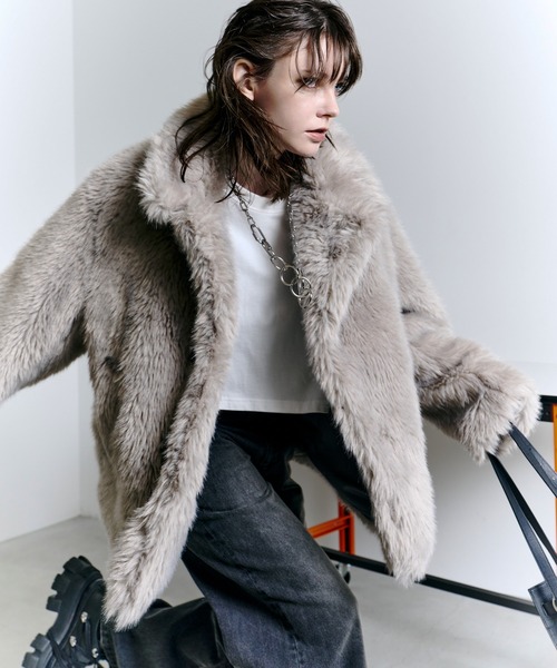 AIVER ショートフェイクファーコート（その他アウター）｜AIVER