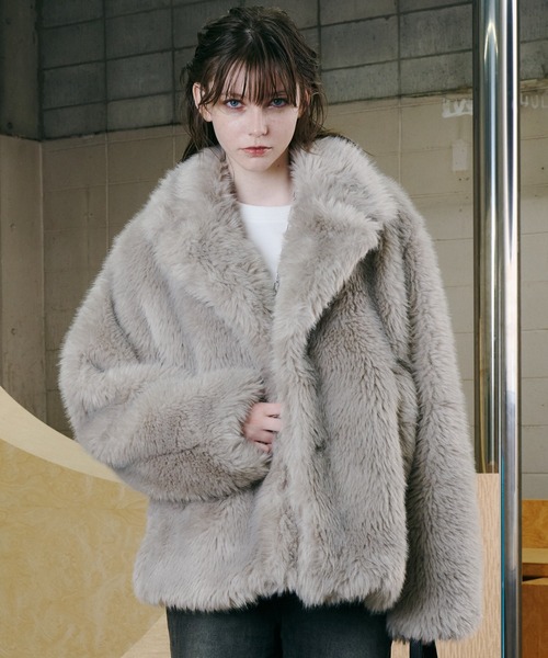 AIVER ショートフェイクファーコート（その他アウター）｜AIVER