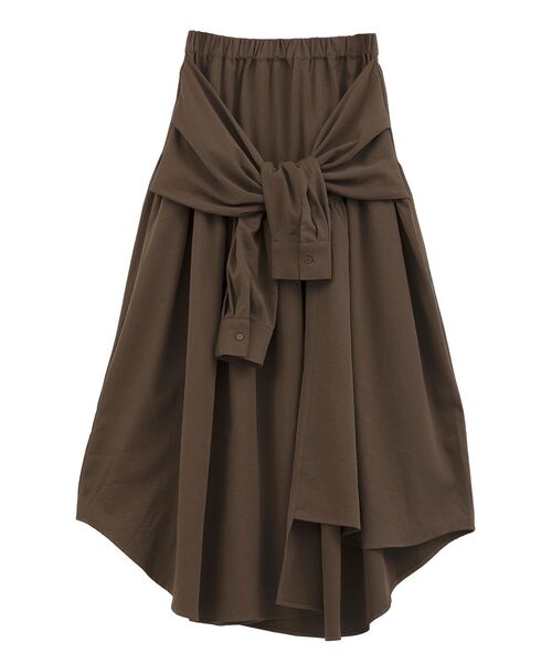 ELENCARE DUE（エレンカーレデュエ）の「・ELENCARE DUE 袖付デザインスカート（スカート・レディース・ブラック/ベージュ/ブラウン・FREE）」の15枚目の写真