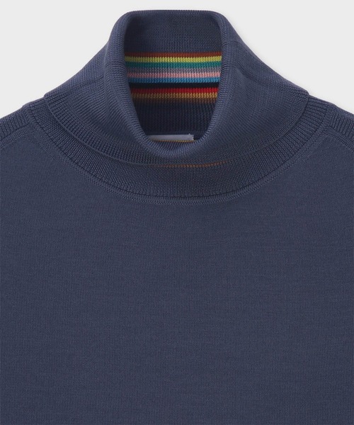 Paul Smith（ポールスミス）の「ハイゲージ タートルネックニット / 253450 539Z（ニット/セーター・メンズ・ダークインディゴブルー/グリーン/ブラック・MEDIUM/LARGE/X-LARGE）」の4枚目の写真