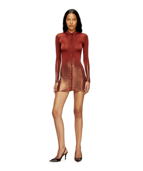 DIESEL（ディーゼル）の「ウィメンズ 長袖ドレス D-POL（シャツワンピース・レディース・ブラウン・SMALL/X-SMALL）」の5枚目の写真