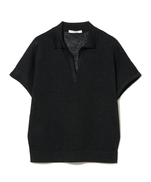 SLOANE(スローン)の「SLOANE / 10ゲージ スキッパー ハーフスリーブ ニット(ニット/セーター・レディース・イエロー/ブラック・2)」の1枚目の写真