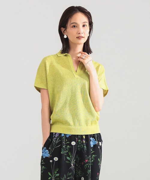 SLOANE(スローン)の「SLOANE / 10ゲージ スキッパー ハーフスリーブ ニット(ニット/セーター・レディース・イエロー/ブラック・2)」の17枚目の写真