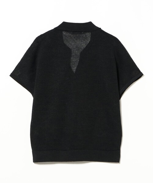 SLOANE(スローン)の「SLOANE / 10ゲージ スキッパー ハーフスリーブ ニット(ニット/セーター・レディース・イエロー/ブラック・2)」の4枚目の写真