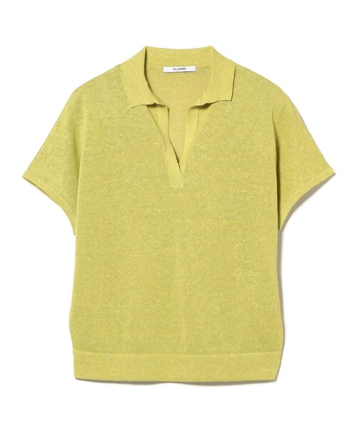 SLOANE(スローン)の「SLOANE / 10ゲージ スキッパー ハーフスリーブ ニット(ニット/セーター・レディース・イエロー/ブラック・2)」の6枚目の写真