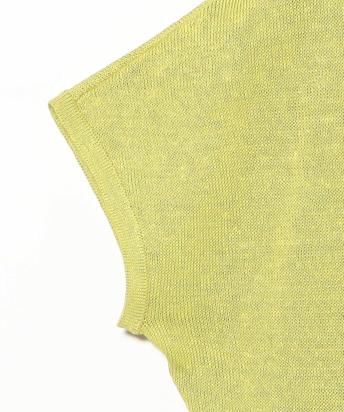 SLOANE(スローン)の「SLOANE / 10ゲージ スキッパー ハーフスリーブ ニット(ニット/セーター・レディース・イエロー/ブラック・2)」の8枚目の写真