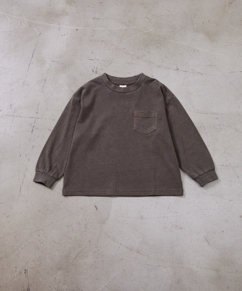 Fluffy BROTHERS(フラッフィーブラザーズ)の「ピグメント加工ロンT(大人サイズ)(Tシャツ/カットソー・メンズ・パープル/ダークブラウン・XL/L/M)」の4枚目の写真