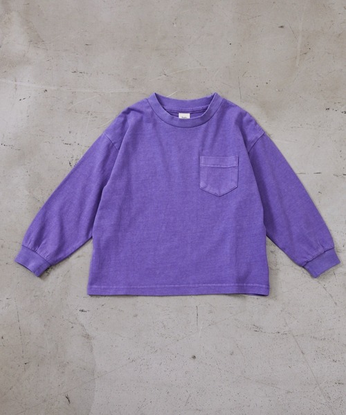 Fluffy BROTHERS(フラッフィーブラザーズ)の「ピグメント加工ロンT(大人サイズ)(Tシャツ/カットソー・メンズ・パープル/ダークブラウン・XL/L/M)」の10枚目の写真