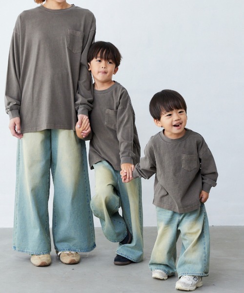 Fluffy BROTHERS(フラッフィーブラザーズ)の「ピグメント加工ロンT(大人サイズ)(Tシャツ/カットソー・メンズ・パープル/ダークブラウン・XL/L/M)」の20枚目の写真