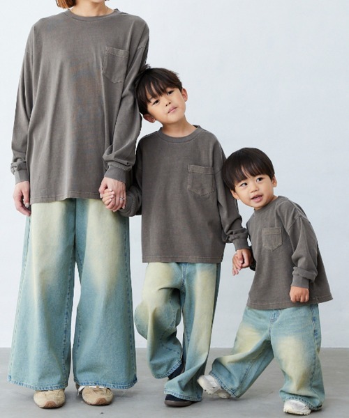 Fluffy BROTHERS(フラッフィーブラザーズ)の「ピグメント加工ロンT(大人サイズ)(Tシャツ/カットソー・メンズ・パープル/ダークブラウン・XL/L/M)」の21枚目の写真