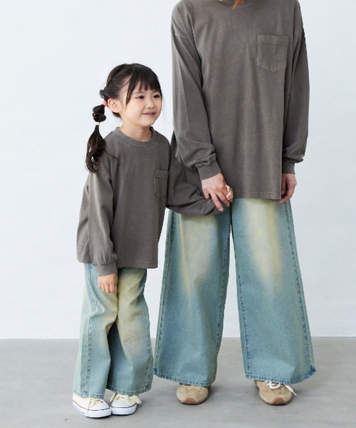 Fluffy BROTHERS(フラッフィーブラザーズ)の「ピグメント加工ロンT(大人サイズ)(Tシャツ/カットソー・メンズ・パープル/ダークブラウン・XL/L/M)」の22枚目の写真