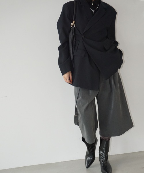 chuclla（チュクラ）の「オーバーサイズジャケット chw25a118（テーラードジャケット・レディース・ブラック・S/M）」の2枚目の写真