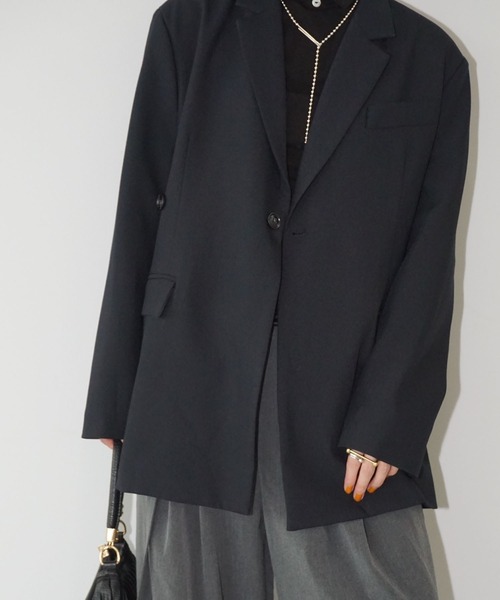 chuclla（チュクラ）の「オーバーサイズジャケット chw25a118（テーラードジャケット・レディース・ブラック・S/M）」の3枚目の写真