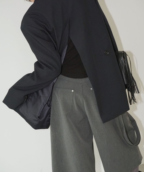 chuclla（チュクラ）の「オーバーサイズジャケット chw25a118（テーラードジャケット・レディース・ブラック・S/M）」の5枚目の写真