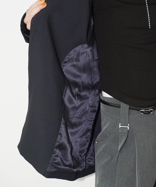 chuclla（チュクラ）の「オーバーサイズジャケット chw25a118（テーラードジャケット・レディース・ブラック・S/M）」の7枚目の写真
