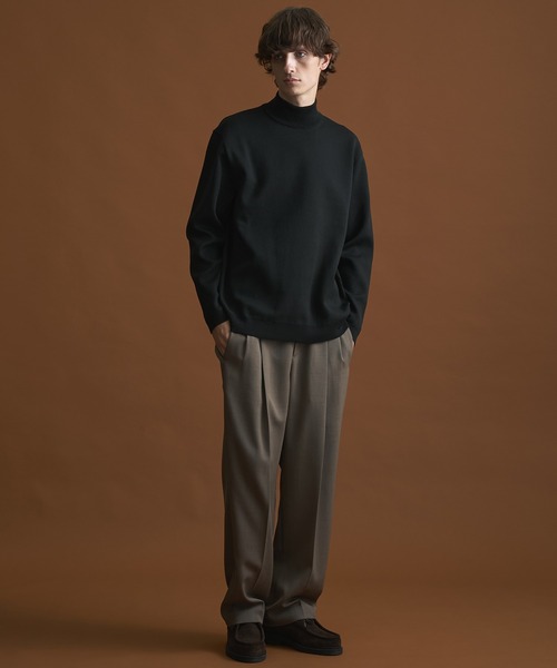 PUBLIC TOKYO(パブリックトウキョウ)の「バウンドウールハイネックニット/モックネックニット /オフィスカジュアル/ウォッシャブル/セーター/毛玉防止(ニット/セーター・メンズ・ブラック/ダークグレー/グレー/ホワイト/グレイッシュベージュ・4/3/2/1)」の13枚目の写真