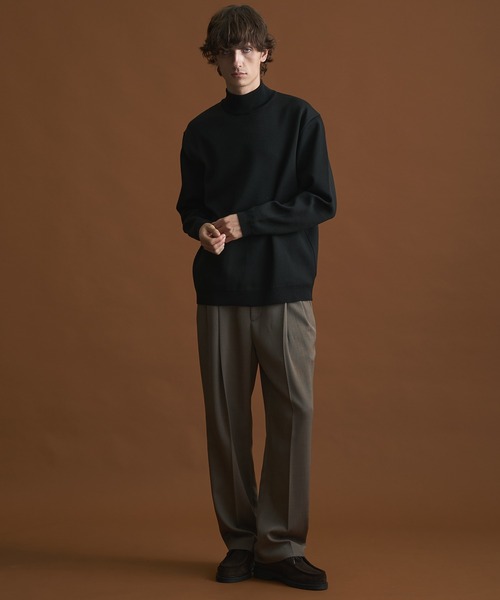 PUBLIC TOKYO(パブリックトウキョウ)の「バウンドウールハイネックニット/モックネックニット /オフィスカジュアル/ウォッシャブル/セーター/毛玉防止(ニット/セーター・メンズ・ブラック/ダークグレー/グレー/ホワイト/グレイッシュベージュ・4/3/2/1)」の14枚目の写真