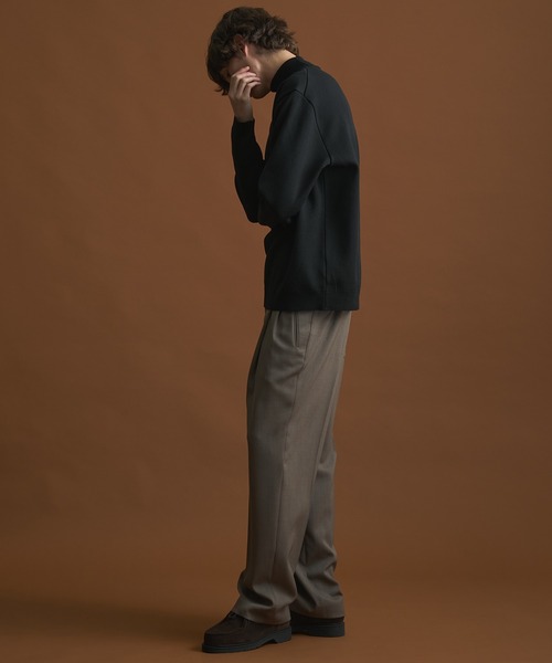 PUBLIC TOKYO(パブリックトウキョウ)の「バウンドウールハイネックニット/モックネックニット /オフィスカジュアル/ウォッシャブル/セーター/毛玉防止(ニット/セーター・メンズ・ブラック/ダークグレー/グレー/ホワイト/グレイッシュベージュ・4/3/2/1)」の17枚目の写真