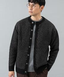 URBAN RESEARCH ROSSO MEN | 『XLサイズあり』バーズアイ柄クルーニットカーディガン(カーディガン/ボレロ)