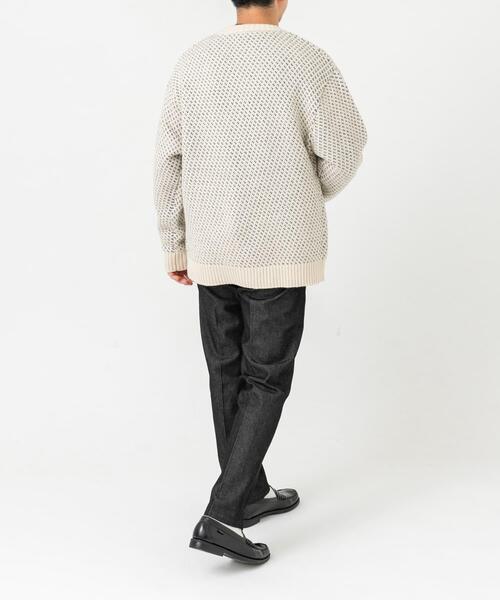 URBAN RESEARCH ROSSO MEN（アーバンリサーチロッソメン）の「『XLサイズあり』バーズアイ柄クルーニットカーディガン（カーディガン/ボレロ・メンズ・ネイビー/グレー/アイボリー/ブラック・SMALL/MEDIUM/LARGE/X-LARGE）」の13枚目の写真