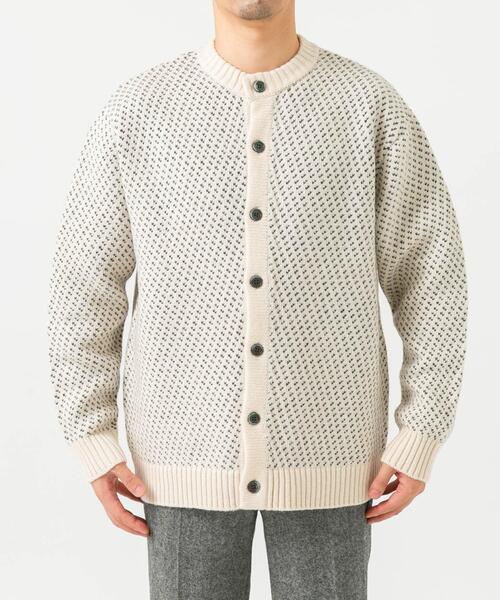 URBAN RESEARCH ROSSO MEN（アーバンリサーチロッソメン）の「『XLサイズあり』バーズアイ柄クルーニットカーディガン（カーディガン/ボレロ・メンズ・ネイビー/グレー/アイボリー/ブラック・SMALL/MEDIUM/LARGE/X-LARGE）」の14枚目の写真
