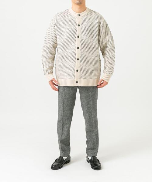URBAN RESEARCH ROSSO MEN（アーバンリサーチロッソメン）の「『XLサイズあり』バーズアイ柄クルーニットカーディガン（カーディガン/ボレロ・メンズ・ネイビー/グレー/アイボリー/ブラック・SMALL/MEDIUM/LARGE/X-LARGE）」の17枚目の写真