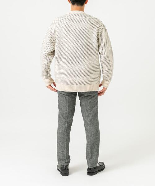 URBAN RESEARCH ROSSO MEN（アーバンリサーチロッソメン）の「『XLサイズあり』バーズアイ柄クルーニットカーディガン（カーディガン/ボレロ・メンズ・ネイビー/グレー/アイボリー/ブラック・SMALL/MEDIUM/LARGE/X-LARGE）」の19枚目の写真