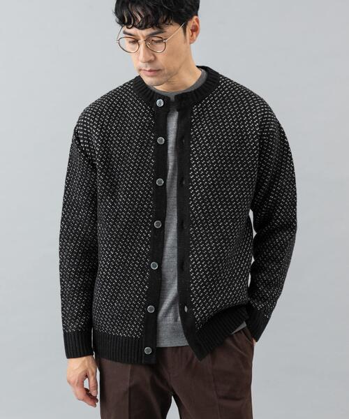 URBAN RESEARCH ROSSO MEN（アーバンリサーチロッソメン）の「『XLサイズあり』バーズアイ柄クルーニットカーディガン（カーディガン/ボレロ・メンズ・ネイビー/グレー/アイボリー/ブラック・SMALL/MEDIUM/LARGE/X-LARGE）」の22枚目の写真