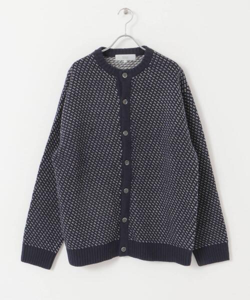 URBAN RESEARCH ROSSO MEN(アーバンリサーチロッソメン)の「『XLサイズあり』バーズアイ柄クルーニットカーディガン(カーディガン/ボレロ・メンズ・ネイビー/グレー/アイボリー/ブラック・SMALL/MEDIUM/LARGE/X-LARGE)」の7枚目の写真