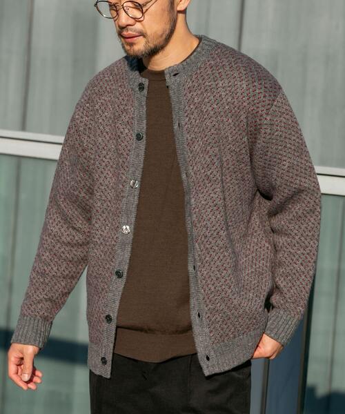 URBAN RESEARCH ROSSO MEN(アーバンリサーチロッソメン)の「『XLサイズあり』バーズアイ柄クルーニットカーディガン(カーディガン/ボレロ・メンズ・ネイビー/グレー/アイボリー/ブラック・SMALL/MEDIUM/LARGE/X-LARGE)」の12枚目の写真