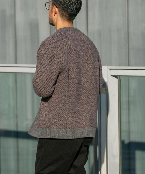URBAN RESEARCH ROSSO MEN(アーバンリサーチロッソメン)の「『XLサイズあり』バーズアイ柄クルーニットカーディガン(カーディガン/ボレロ・メンズ・ネイビー/グレー/アイボリー/ブラック・SMALL/MEDIUM/LARGE/X-LARGE)」の14枚目の写真