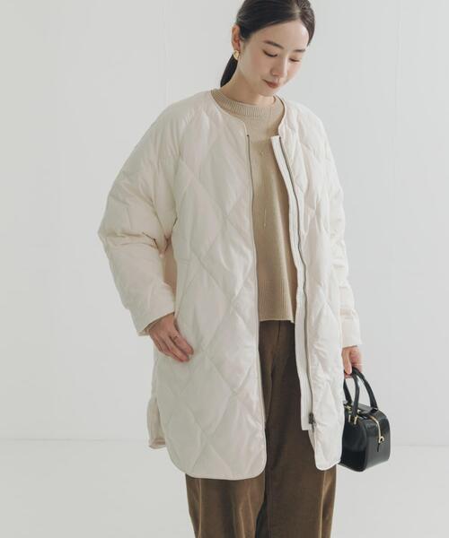 URBAN RESEARCH（アーバンリサーチ）の「『Sサイズ/WEB限定』コクーンキルティングロングダウン（ダウンジャケット/コート・レディース・ブラック/オフホワイト/ブラウン・SMALL/FREE）」の9枚目の写真