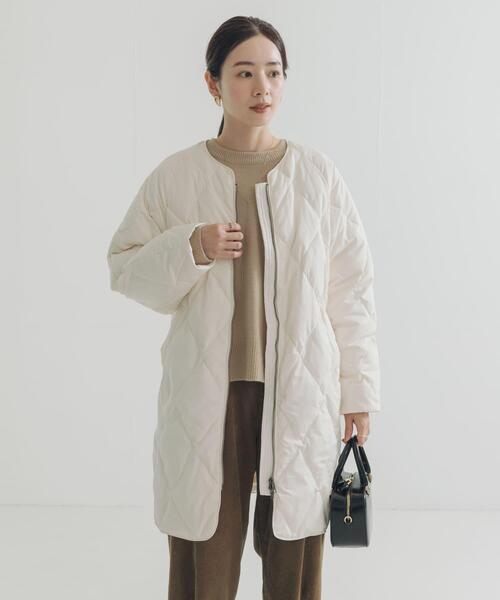 URBAN RESEARCH（アーバンリサーチ）の「『Sサイズ/WEB限定』コクーンキルティングロングダウン（ダウンジャケット/コート・レディース・ブラック/オフホワイト/ブラウン・SMALL/FREE）」の14枚目の写真