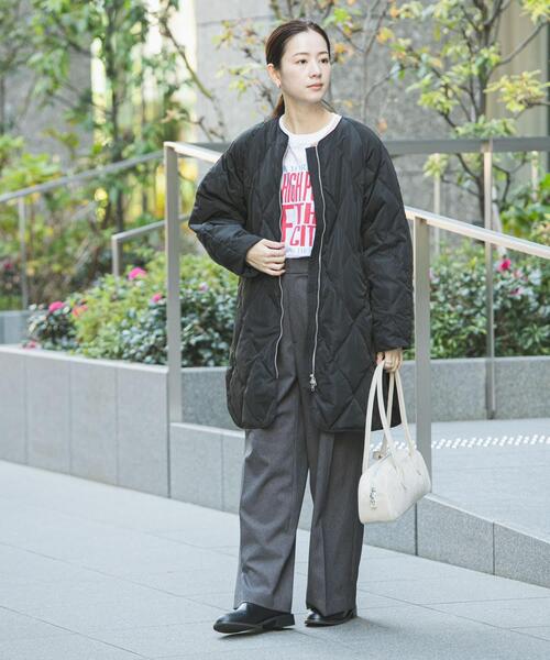 美品.アーバンリサーチ ACUTA コクーンキルティングダウンジャケット カーキ 美品】アーバンリサーチ ACUTA✴︎コクーンキルティングダウン グレー