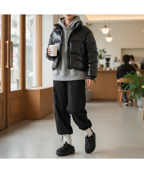 FILA(フィラ)の「Milano Short Down(ダウンジャケット/コート・レディース・ブラック/クリーム・L/M/S)」の9枚目の写真