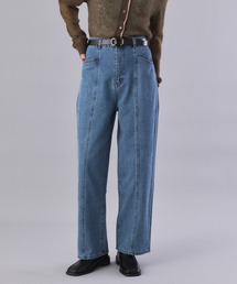 Perfect Suit FActory（パーフェクトスーツファクトリー）の「センターライン ハイウエストストレートデニム（デニムパンツ）」