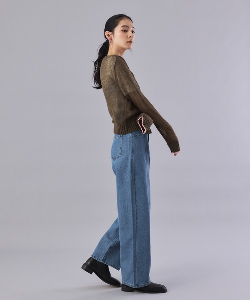 Muscat（マスカット）の「センターライン ハイウエストストレートデニム（デニムパンツ・レディース・ブルー/ブルー系その他・M/S）」の16枚目の写真