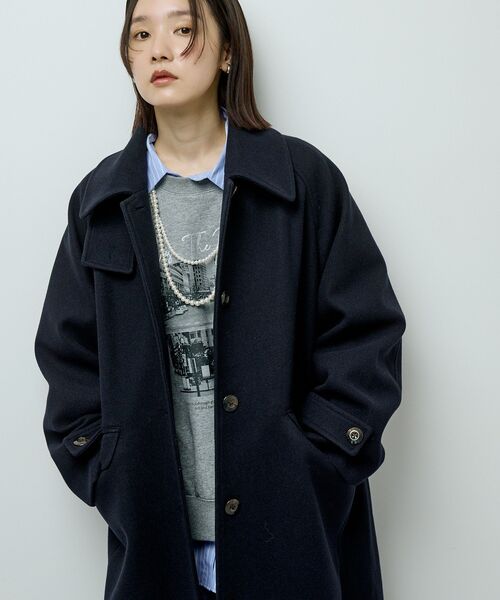 Green　Parks（グリーンパークス）の「オーバーサイズロゴ裏毛プルオーバー（スウェット・レディース・ホワイト系その他/マスタード/チャコールグレー/オフホワイト/杢グレー・FREE）」の7枚目の写真